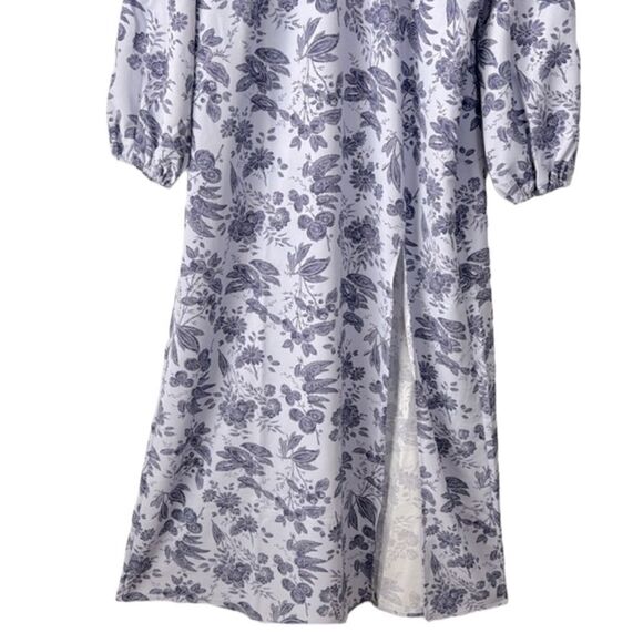 Hill House the Simone Dress lilac Tonal Floral Long Sleeve Maxi XS NWT - Picture 5 of 9